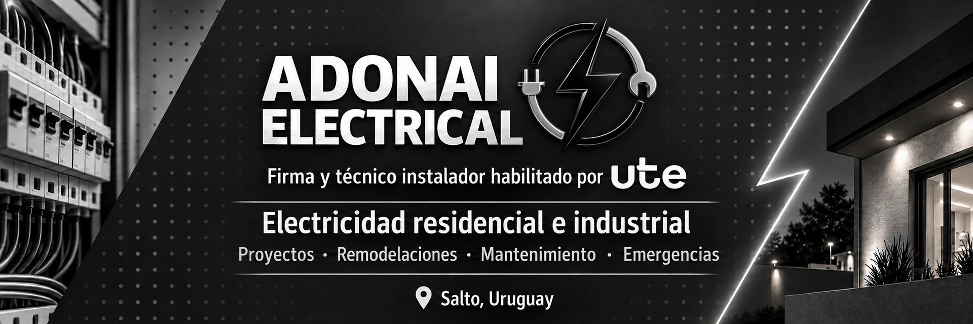 ADONAI ELECTRICAL, electricidad residencial e industrial en Salto: proyectos, remodelaciones, mantenimiento y emergencias